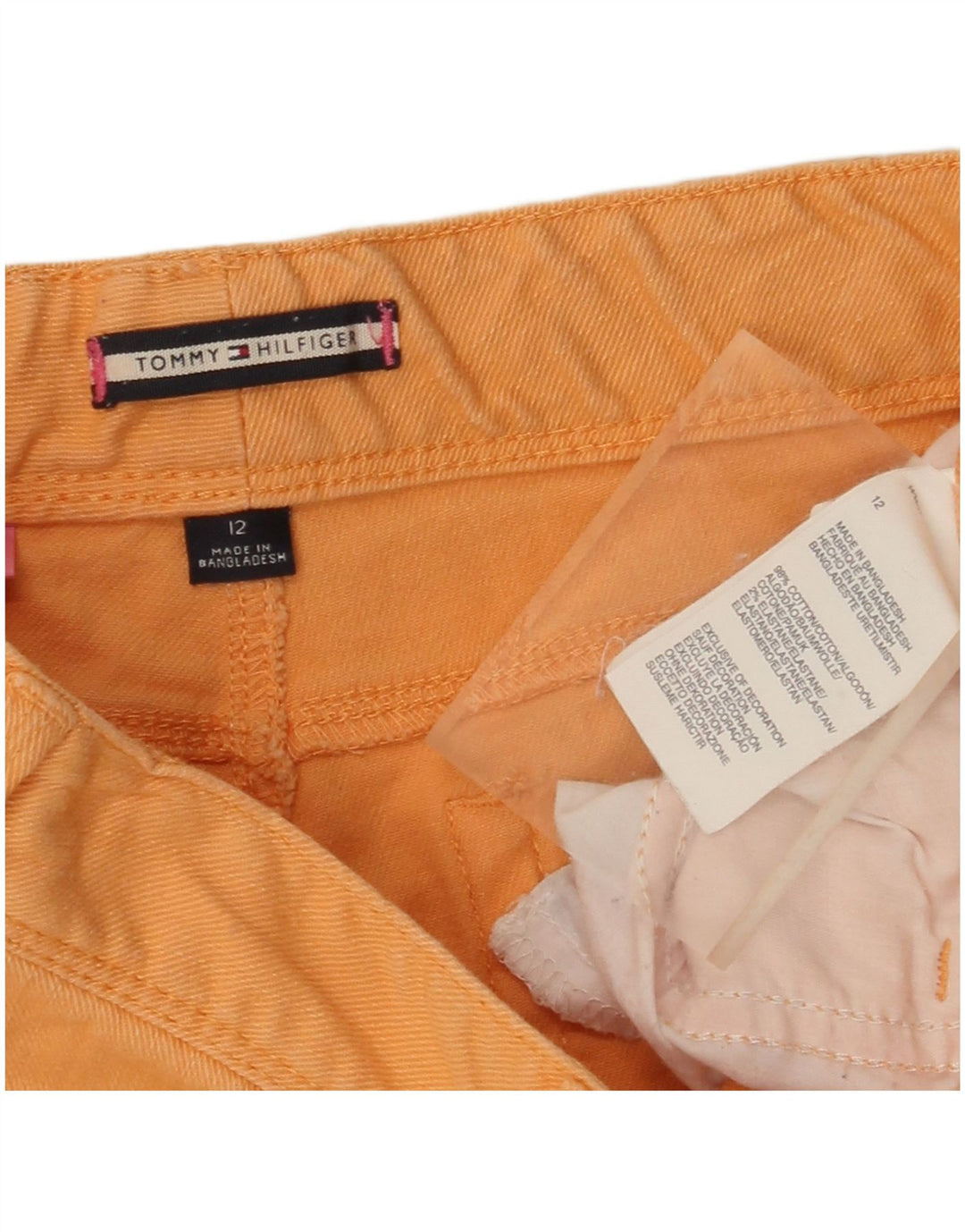TOMMY HILFIGER Skinny-Freizeithose für Mädchen, 11–12 Jahre, W25, L27, Orange