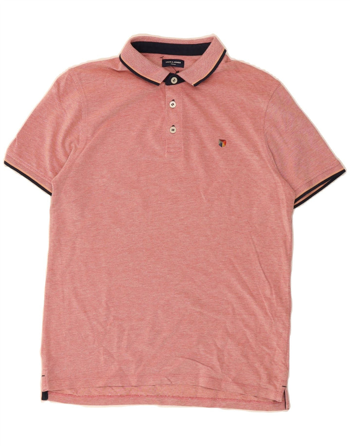 JACK & JONES Mens Premium Polo Shirt Large Red Cotton Vintage Jack & Jones and Second-Hand Jack & Jones from Messina Hembry 