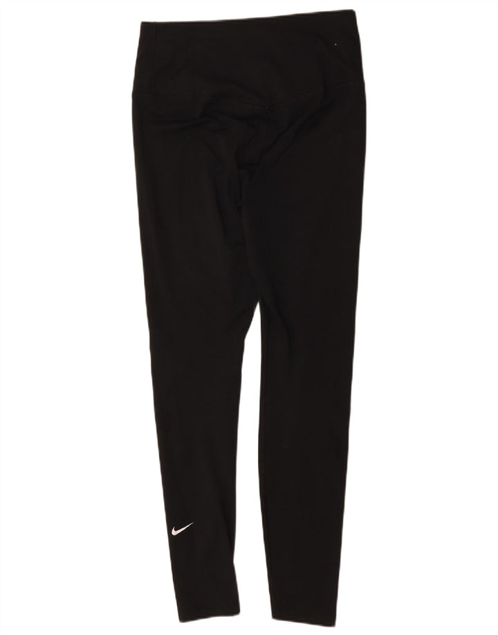Nike Damen Leggings UK 12 Medium Schwarz Polyester