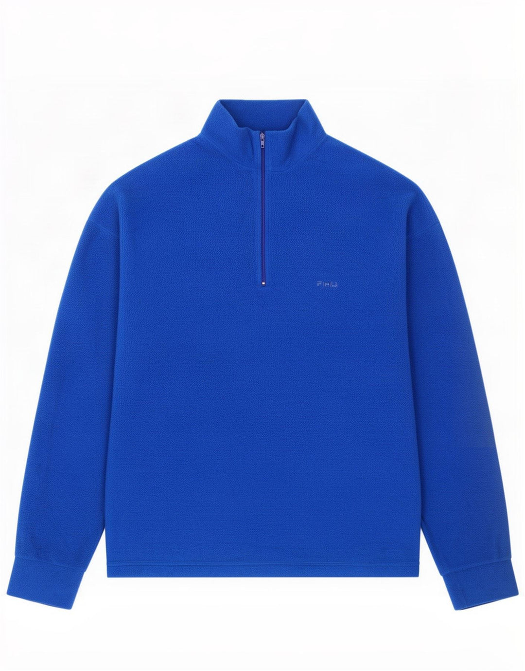 Fila Herren-Fleecepullover mit Reißverschluss am Hals, IT 52, großes blaues Polyester