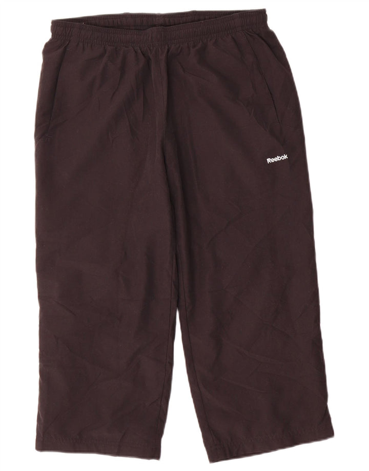 Reebok Damen Capri-Trainingshose, UK 10, Größe S, Schwarz, Polyester