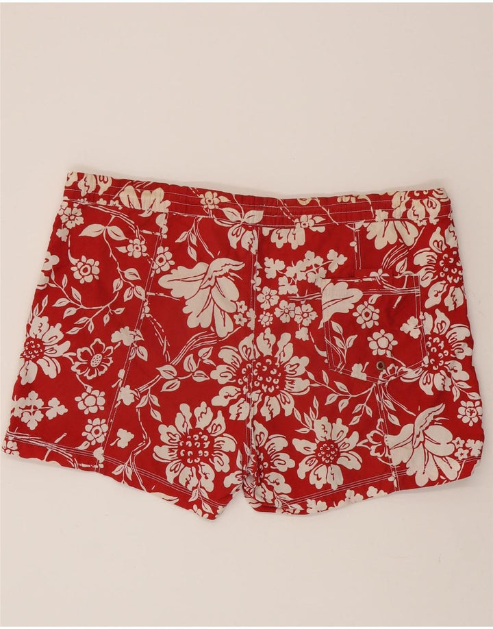 North Sails Herren-Badeshorts, groß, rotes Blumenmuster, Polyamid