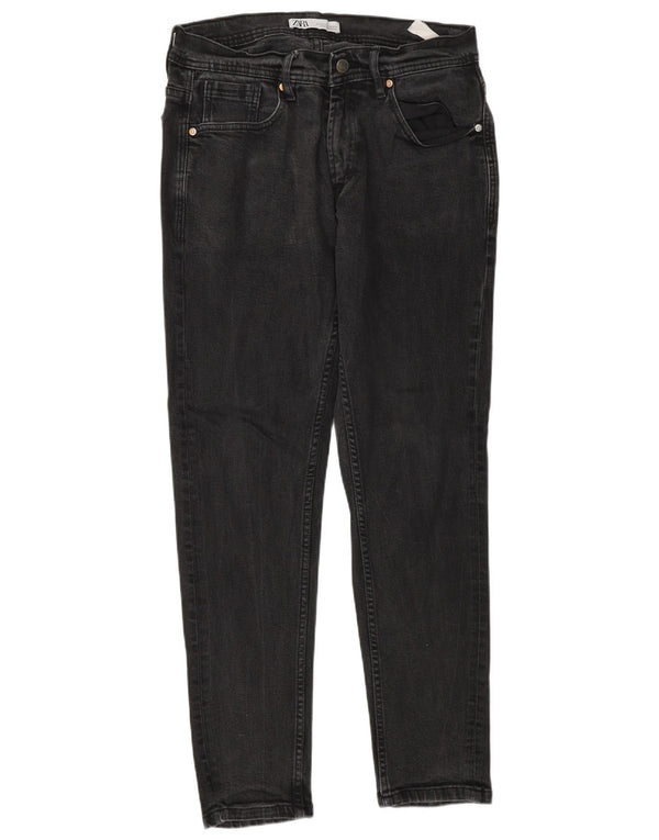 Zara Herren Slim Jeans EU 44 Large W34 L30 Graue Baumwolle
