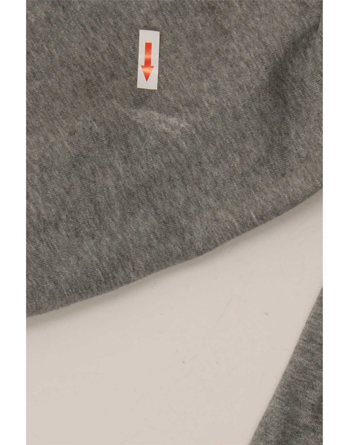 Marks & Spencer Herren-Sweatshirt mit Reißverschluss am Hals, XL, graue Baumwolle