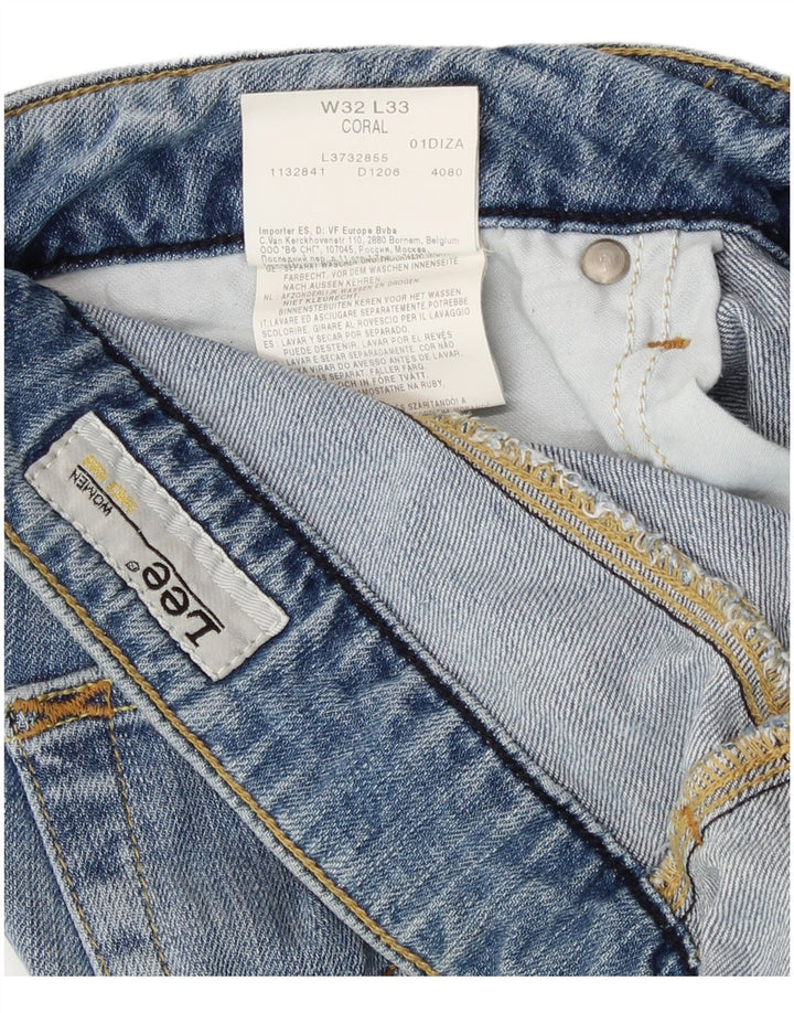 Lee Damen Coral Bootcut Jeans W32 L29 Blaue Baumwolle