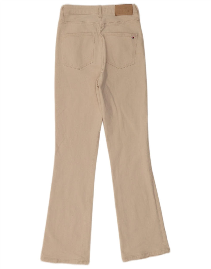 TOMMY HILFIGER Damen Schlagjeans W26 L30 Beige Baumwolle