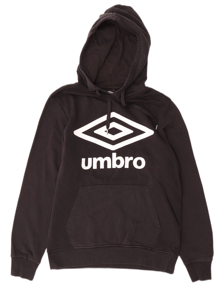 UMBRO Herren-Kapuzenpullover mit Grafik, mittelschwarz, Baumwolle