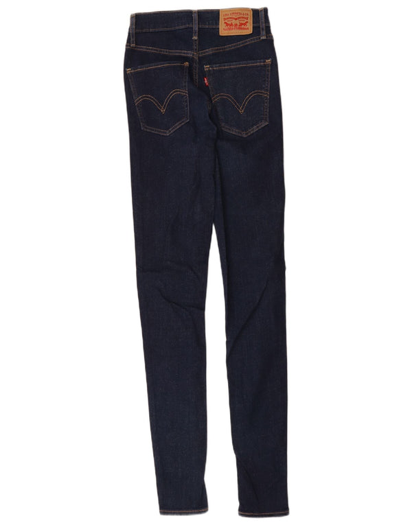 Levi's Damen Mile High Super Skinny Jeans W25 L31 Marineblaue Baumwolle