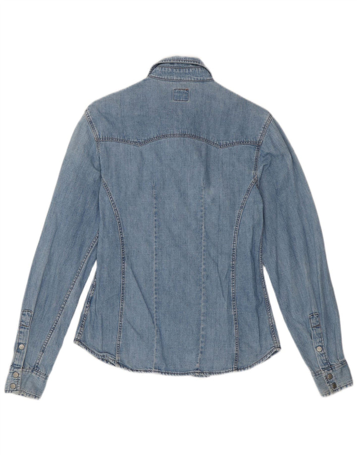 OXXY Damen Jeanshemd UK 12 Mittelblaue Baumwolle