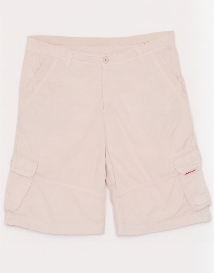 Ultramagnetische Herren-Cargoshorts XL W38, weiße Baumwolle