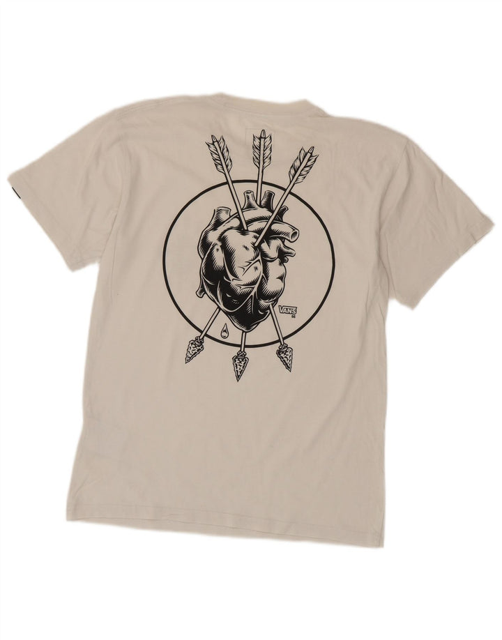 Vans Herren-T-Shirt mit klassischer Passform, Grafik, Größe S, weiße Baumwolle