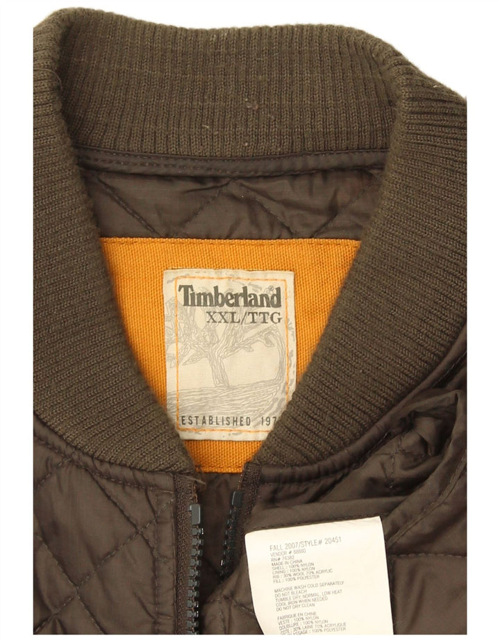 Timberland Herren Steppjacke UK 44 2XL Khaki Nylon