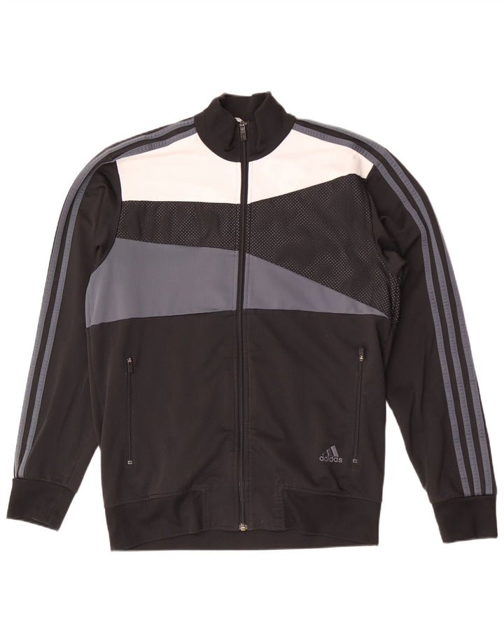 Adidas Herren-Trainingsanzugoberteil, UK-Größe 40/42, Mittelschwarz, Farbblock