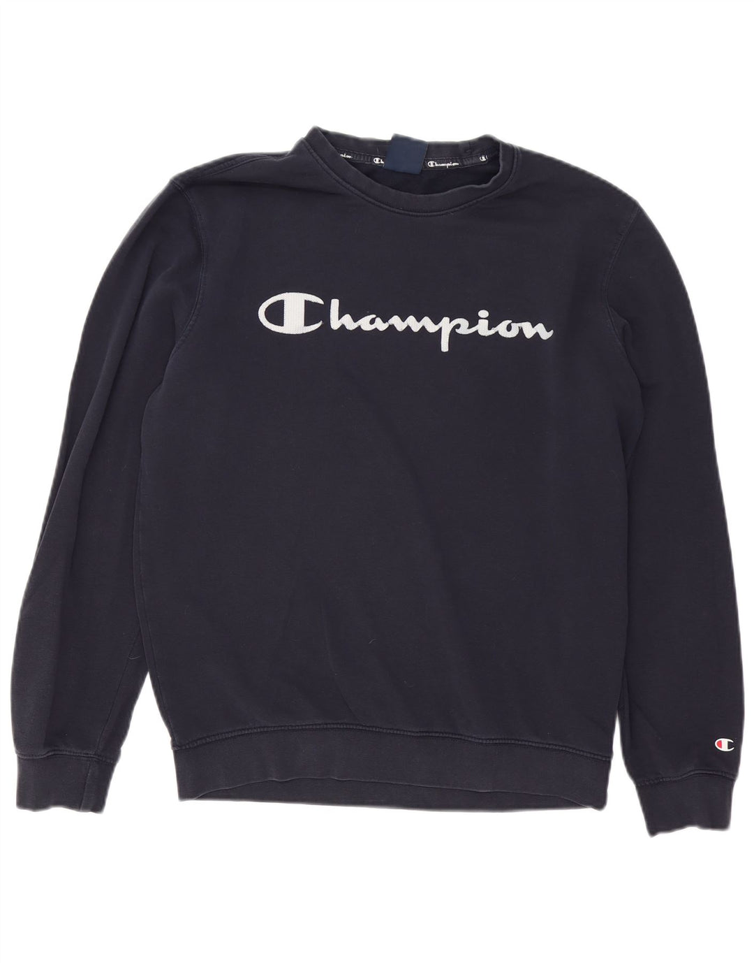CHAMPION Herren-Sweatshirt mit Grafik, mittlere marineblaue Baumwolle