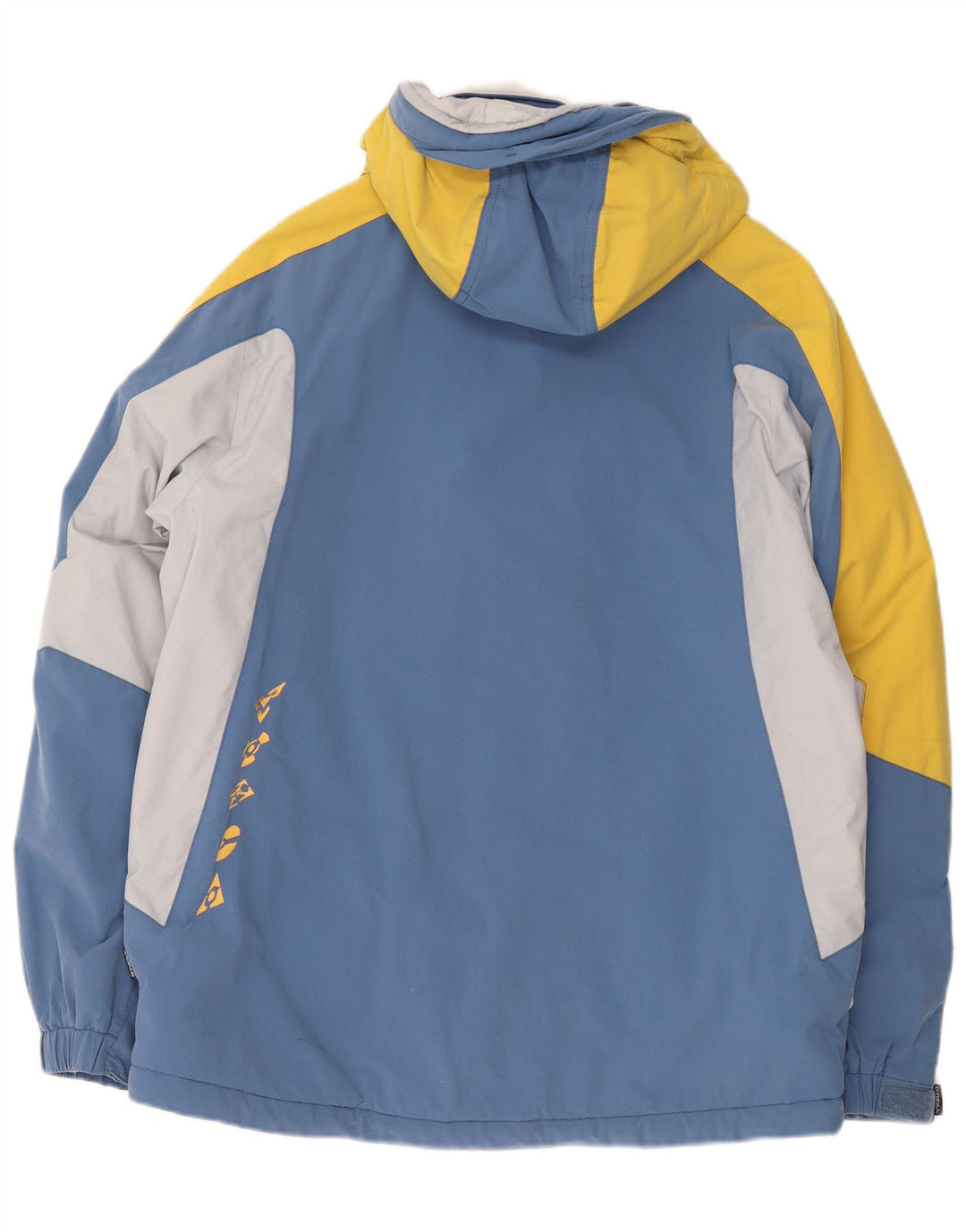 O'Neill Herren-Skijacke mit grafischer Kapuze, UK 38, mittelblaues Colourblock-Nylon