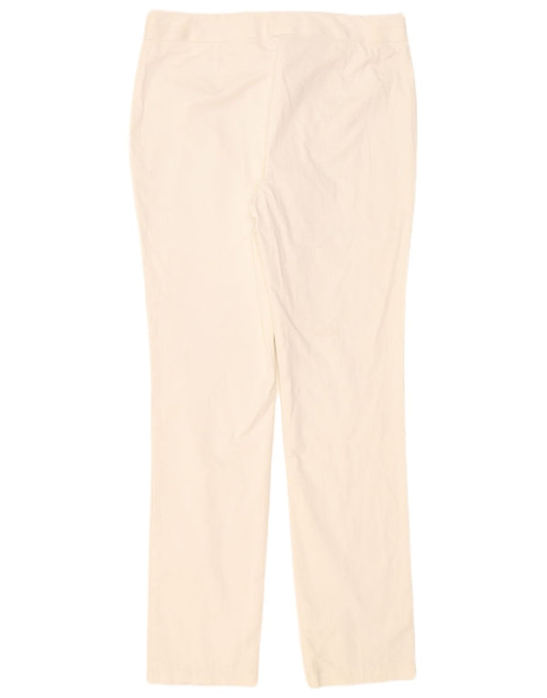 Marks & Spencer Damen-Freizeithose mit hoher Taille, UK 14, Größe L W34 L32, Weiß
