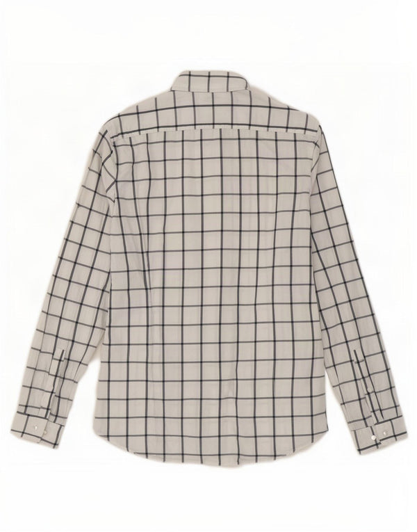 Michael Kors Herren Slim Fit Hemd Mittelweiß kariert