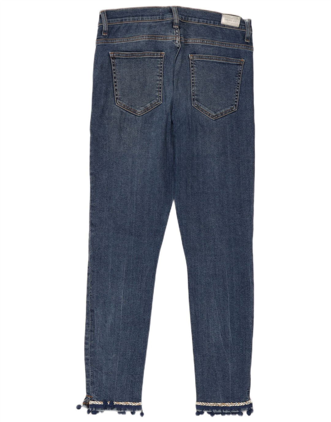 Zara Damen Slim Jeans EU 38 Small W28 L27 Blaue Baumwolle