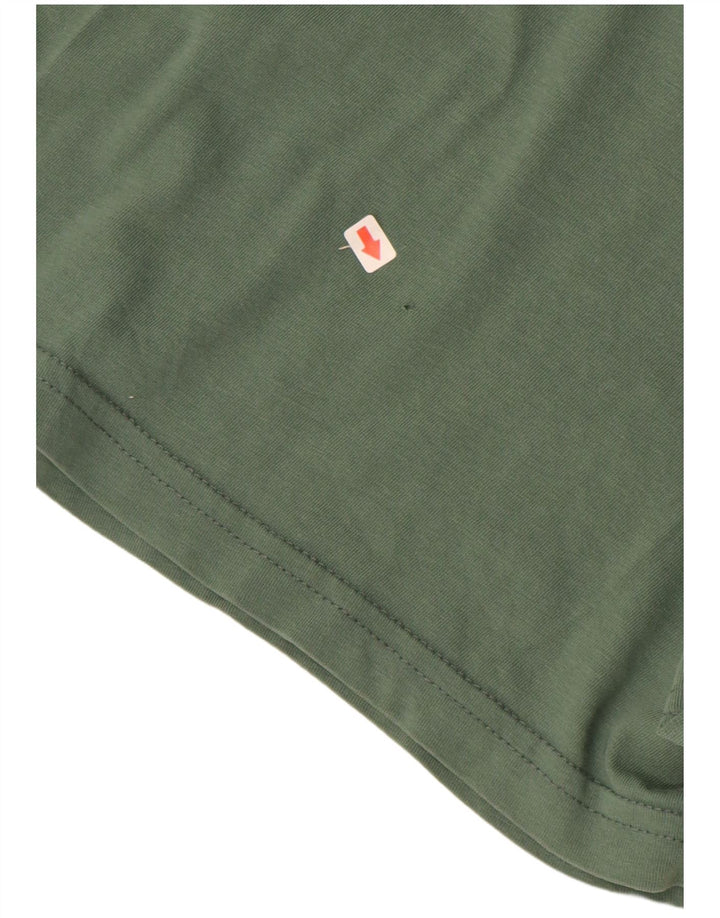 VANS Herren Custom Fit Grafik T-Shirt Top Small Grün Baumwolle