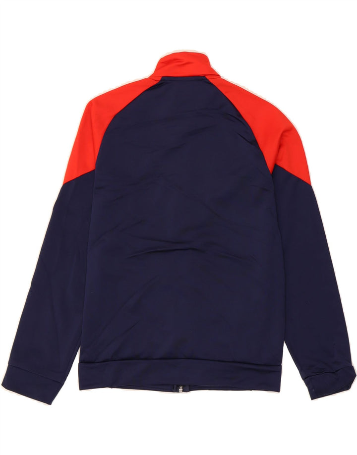 PUMA Boys Graphic Tracksuit Top Jacket 11-12 Years Navy Blue Colourblock Vintage Puma and Second-Hand Puma from Messina Hembry 