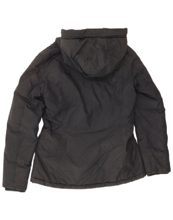Woolrich Damen-Windbreakerjacke mit Kapuze, UK 10, Größe S, Schwarz