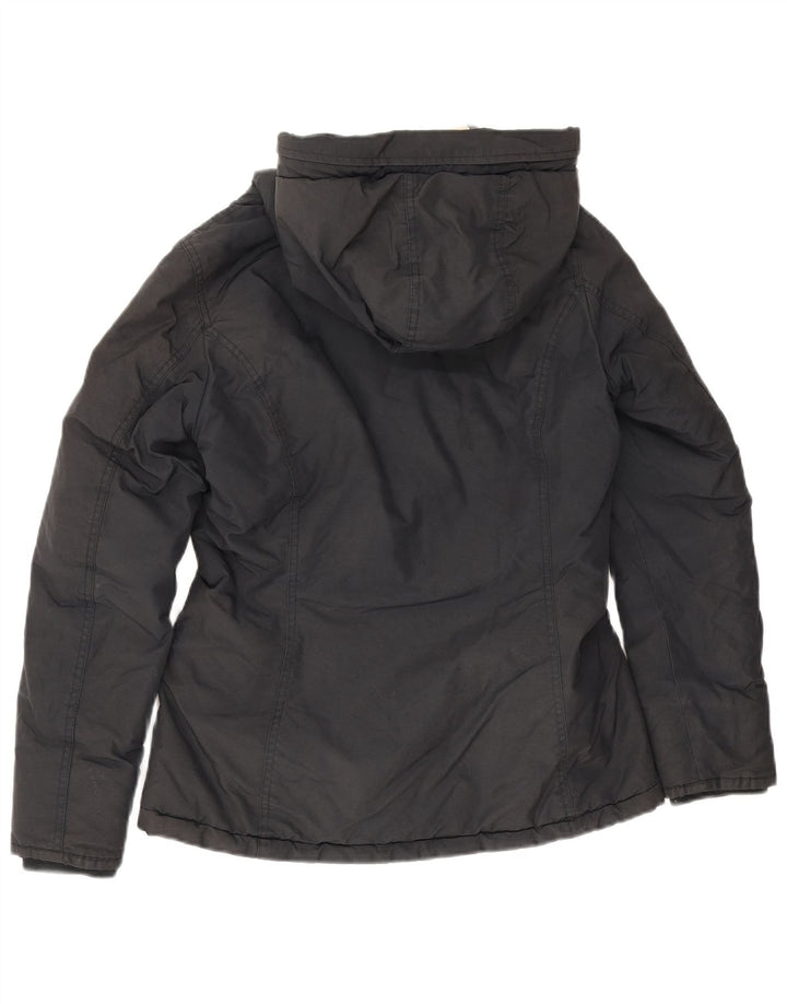 Woolrich Damen-Windbreakerjacke mit Kapuze, UK 10, Größe S, Schwarz