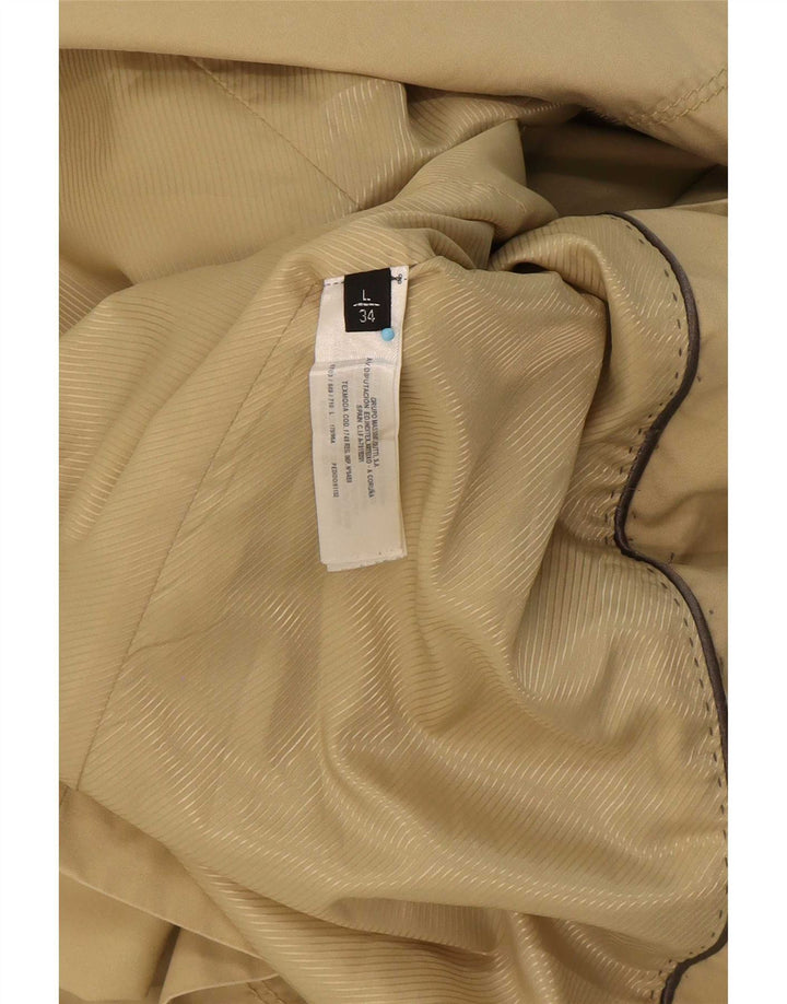 Massimo Dutti Damen Trenchcoat UK 14 Large Beige Baumwolle