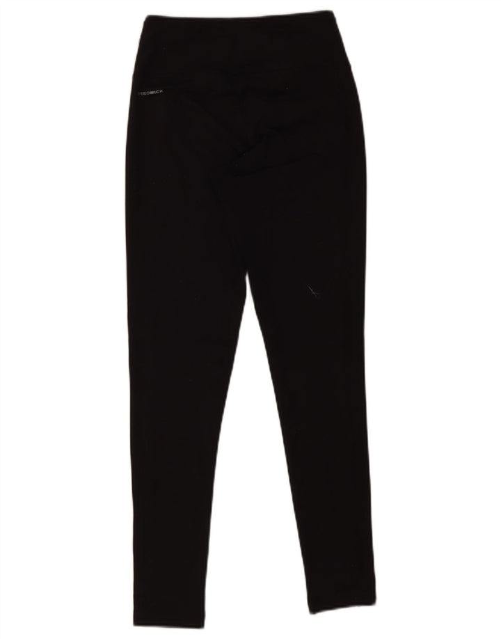 REEBOK Damen Leggings UK 4/6 XS Schwarz Polyester
