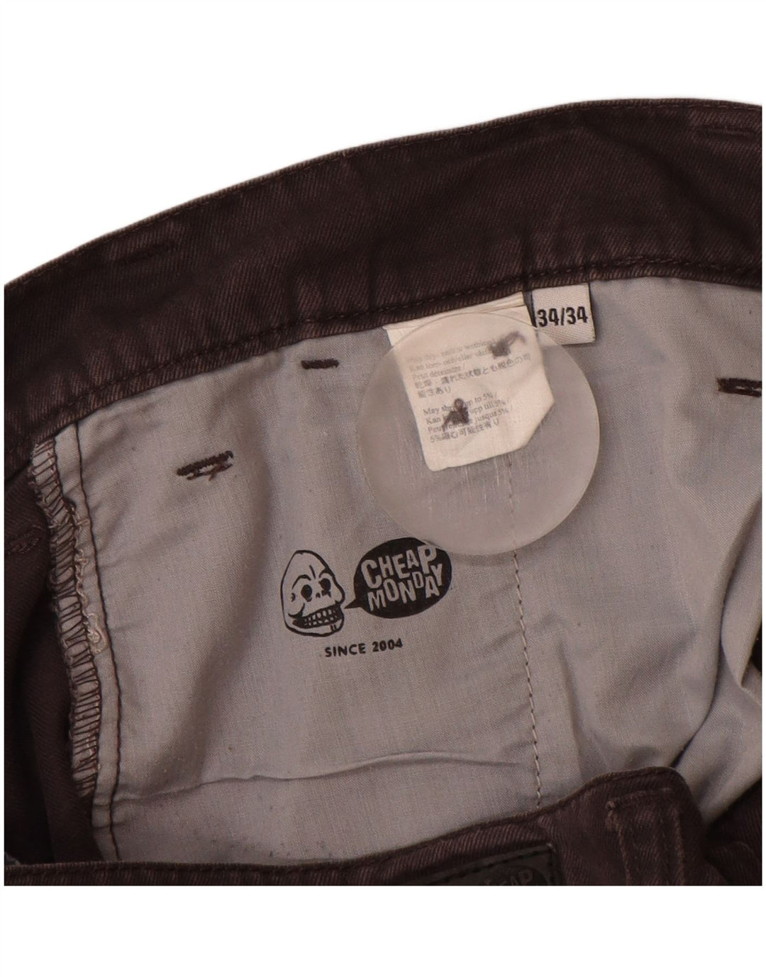 CHEAP MONDAY Gerade Chino-Hose für Herren, W34, L32, Schwarz