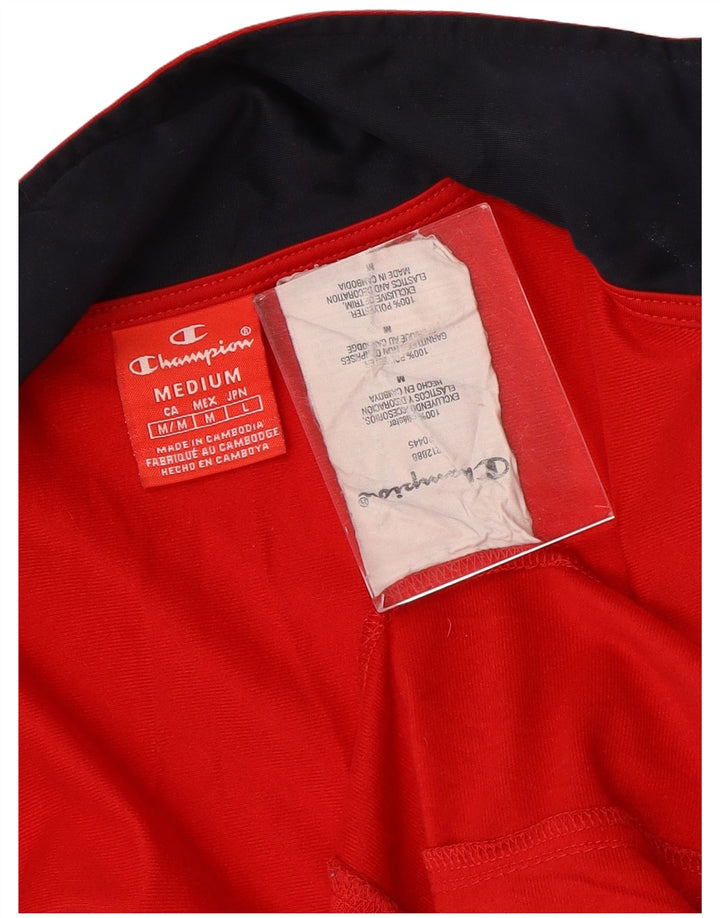 Champion Herren-Trainingsanzugoberteil mit Grafik, Mittelrotes Farbblock-Polyester