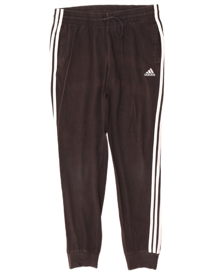 ADIDAS Damen Trainingshose Jogger UK 12/14 Medium Schwarz
