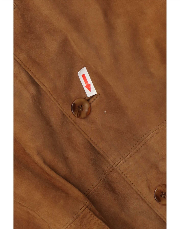 Barisal Herren Wildleder Bomberjacke IT 58 4XL Beige Leder