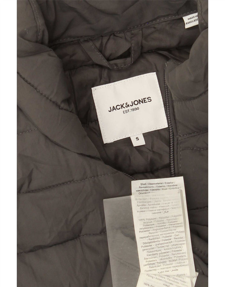 Jack & Jones Herren Wattierte Weste UK 36 Small Grau Polyester