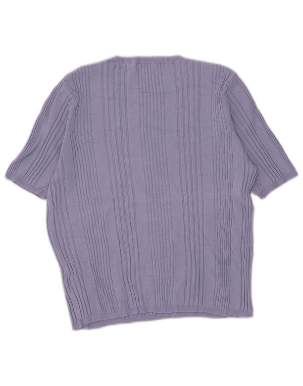 Marks & Spencer Damen-Pullover, kurzärmelig, Rundhalsausschnitt, Gr. 14, Medium B