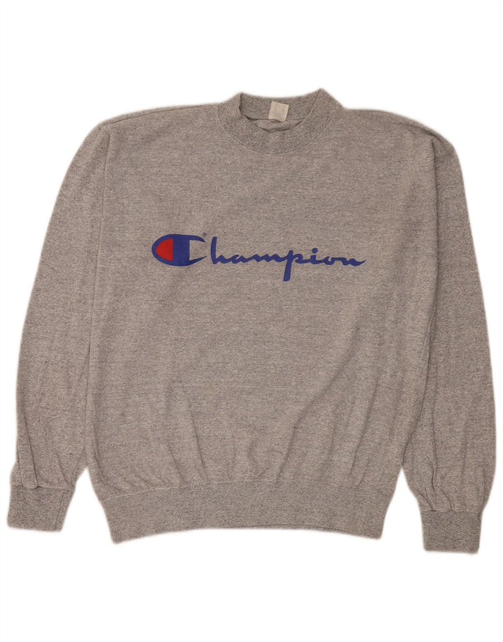 Champion Herren-Sweatshirt mit Grafik, groß, grau gesprenkelte Baumwolle