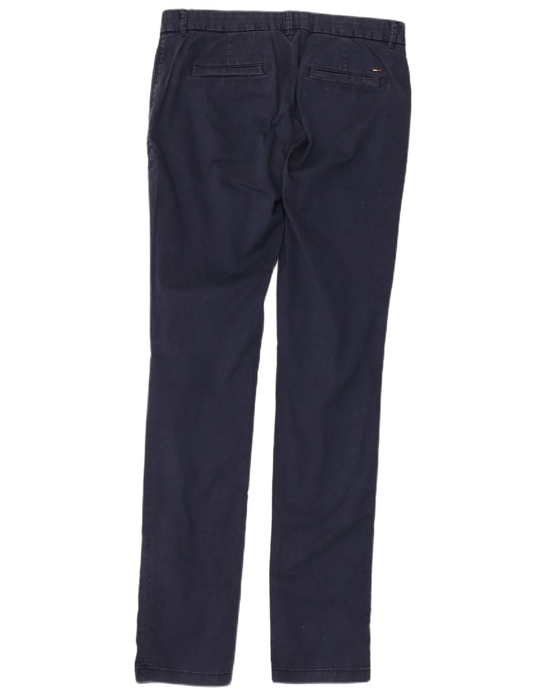 TOMMY HILFIGER Damen Slim Anzughose W28 L34 Marineblaue Baumwolle