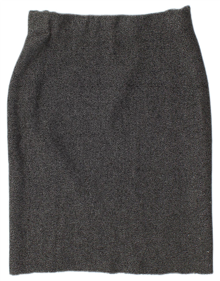 Zara Damen Strick-Bleistiftrock Medium W28 Grau meliert