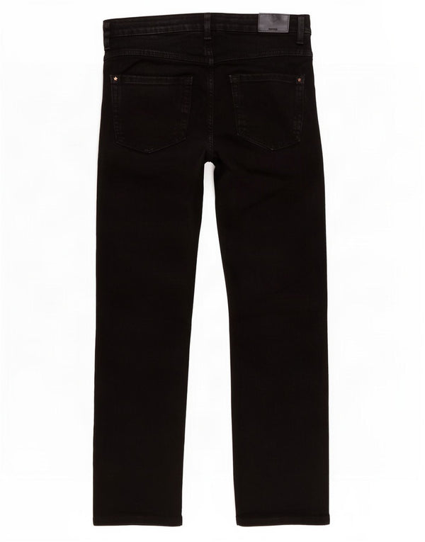 Marks & Spencer Damen Crop Straight Jeans UK 12 Medium W30 L26 Schwarz