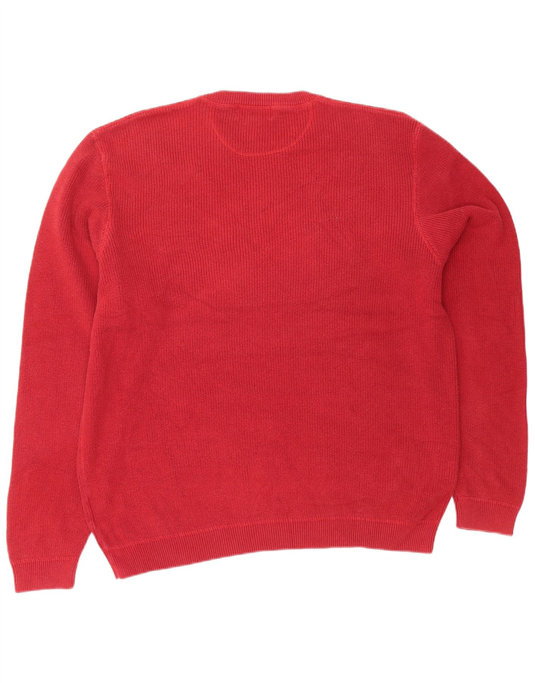 EDDIE BAUER Herren-Pullover mit Rundhalsausschnitt, groß, rot, Baumwolle