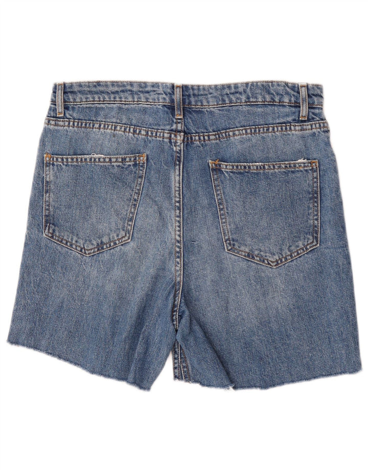Zara Damen Jeansshorts EU 40 Medium W30 Blaue Baumwolle