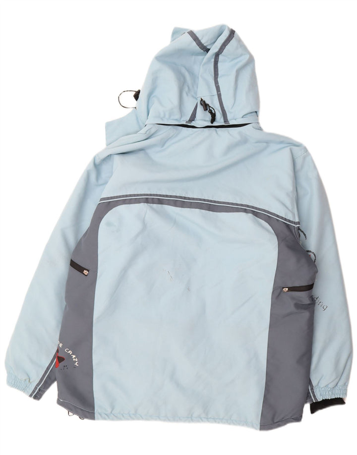 Brugi Herren-Skijacke mit Kapuze, IT 50, groß, blaues Farbblock-Polyester