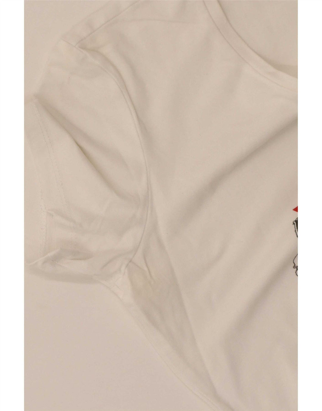 Guess Damen Grafik-T-Shirt-Oberteil UK 12 Medium Weiß