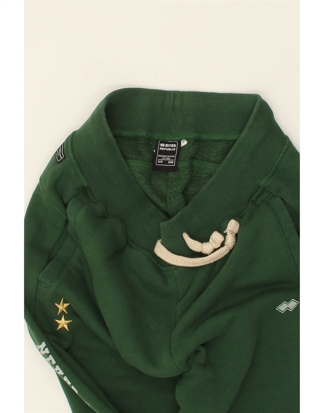 ERREA Womens Graphic Tracksuit Trousers UK 2 2XS  Green Vintage Errea and Second-Hand Errea from Messina Hembry 