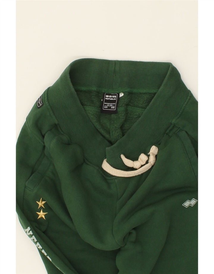ERREA Womens Graphic Tracksuit Trousers UK 2 2XS  Green Vintage Errea and Second-Hand Errea from Messina Hembry 