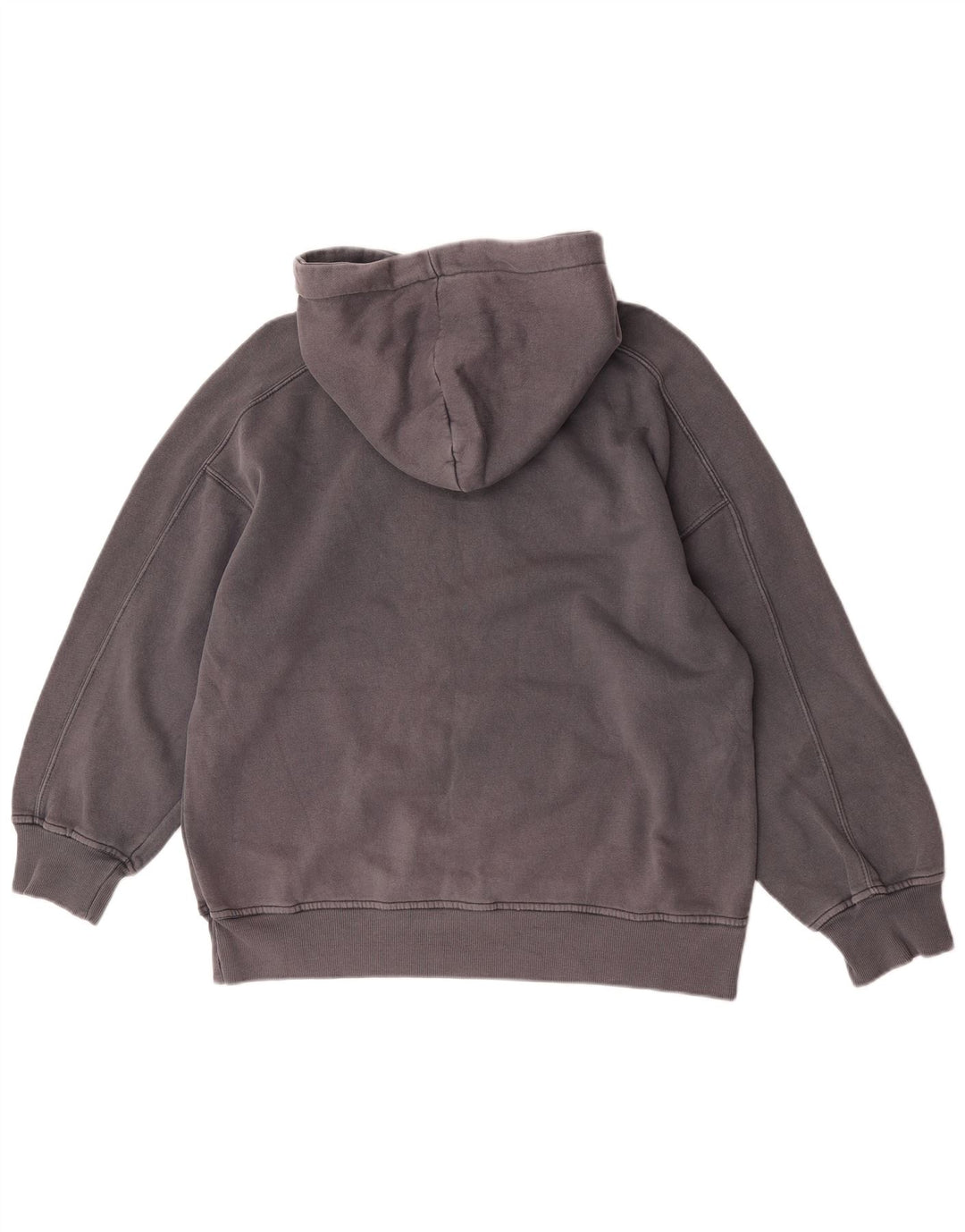 Zara Damen Übergroßer Kapuzenpullover UK 10 Small Graue Baumwolle