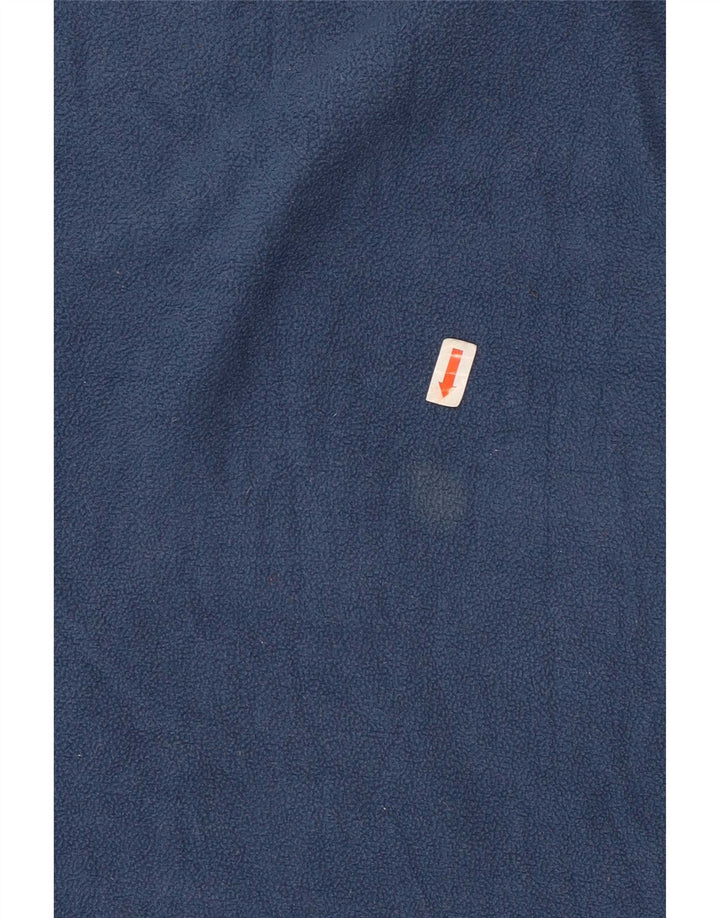 Marks & Spencer Herren-Fleece-Oberteil, langärmelig, mittelblau, Polyester