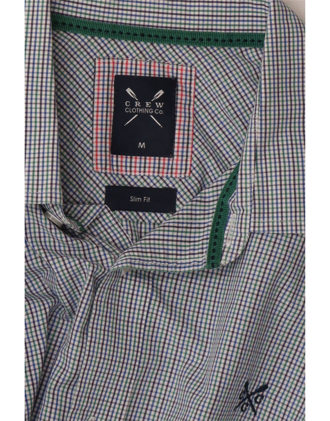 CREW CLOTHING Mens Slim Fit Shirt Medium Multicoloured Check Cotton Vintage Crew Clothing and Second-Hand Crew Clothing from Messina Hembry 