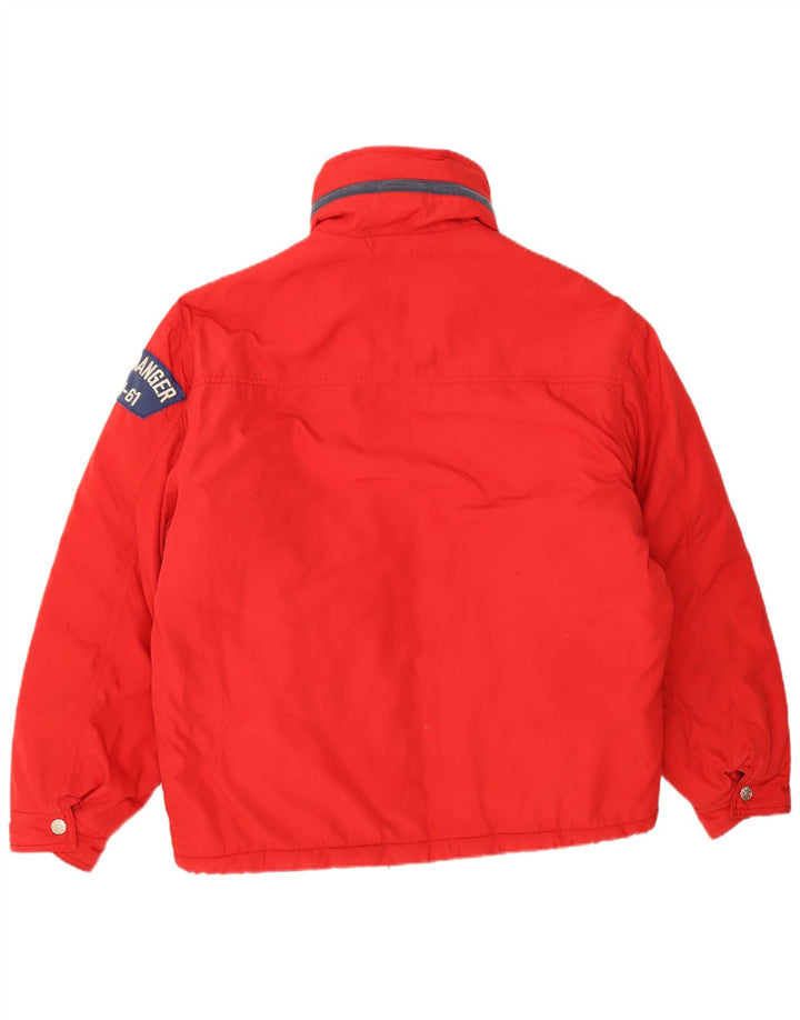 Polbot Herren Loose Fit Wattierte Jacke UK 38 Mittelrotes Polyester