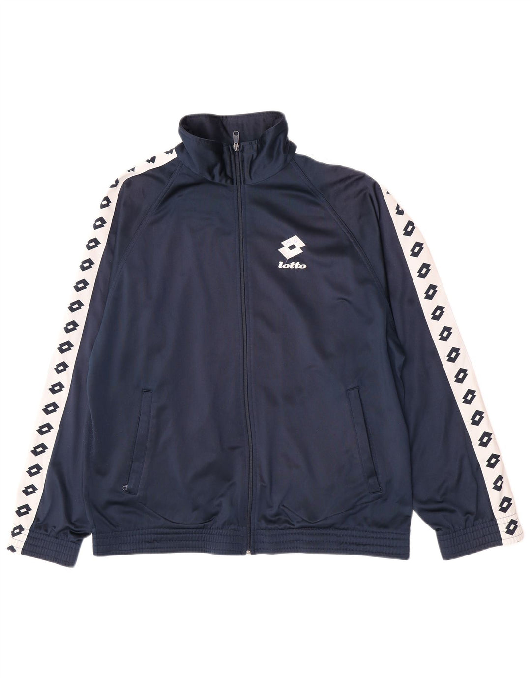 Lotto Herren-Trainingsanzugoberteil mit Grafik, XL, Marineblau, Farbblock
