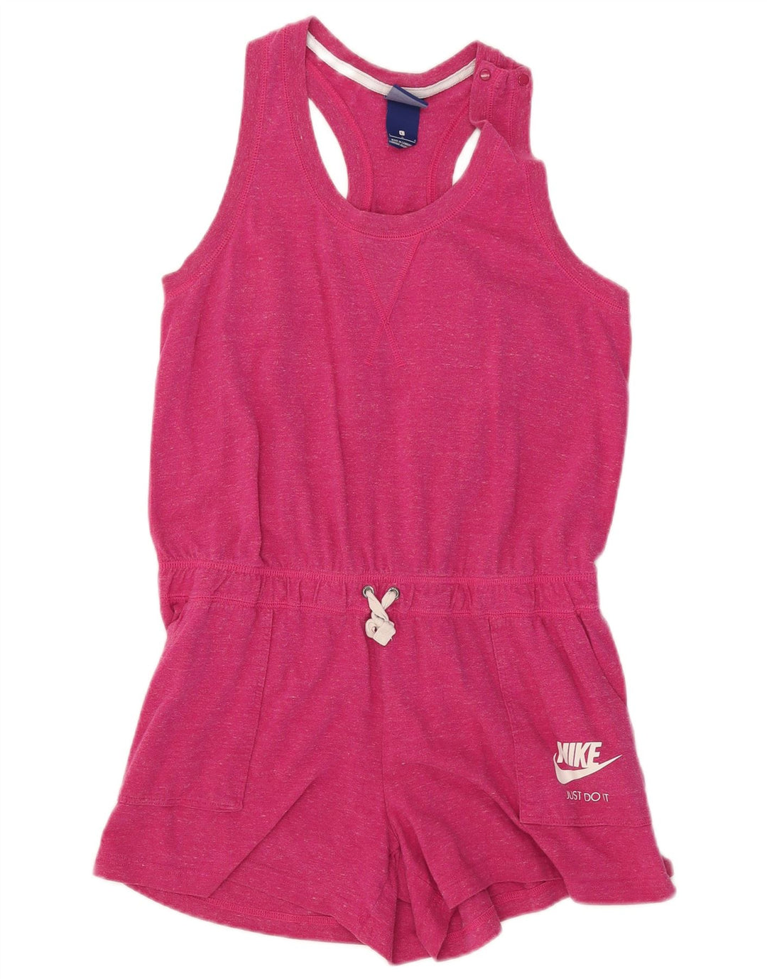 Nike Damen Ärmelloser Playsuit UK 16 Large Rosa Baumwolle